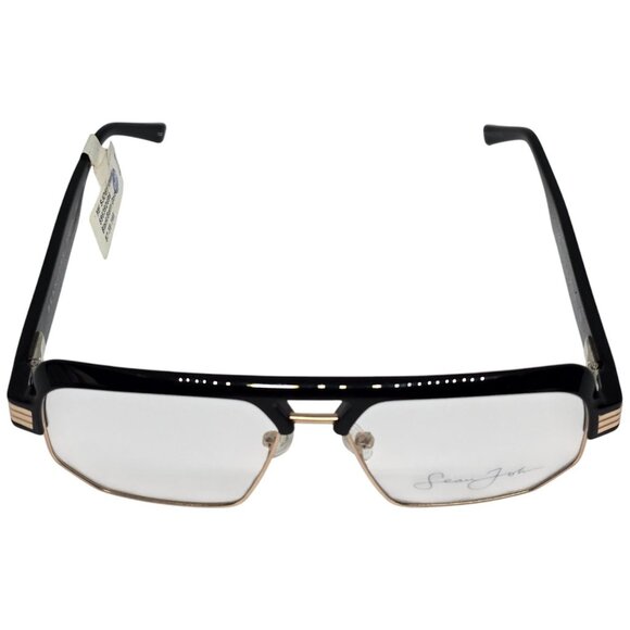 Sean John Black & Gold Square Eyeglasses Frame SJO5110WM 67-15-145 Unisex - Picture 2 of 5